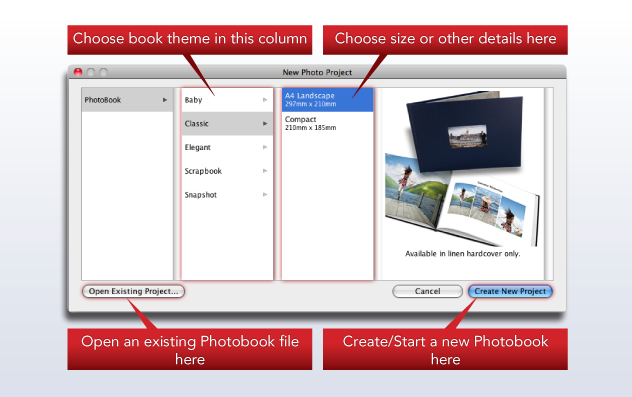 Choosing Photobook theme